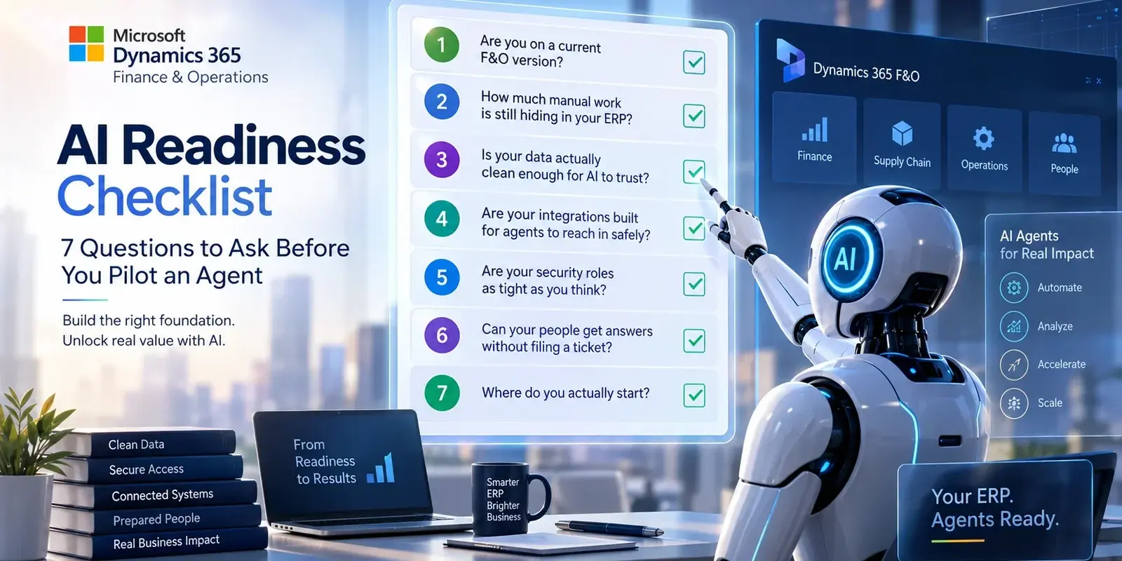 The Dynamics 365 F&O AI Readiness Checklist: 7 Questions to Ask Before You Pilot an Agent